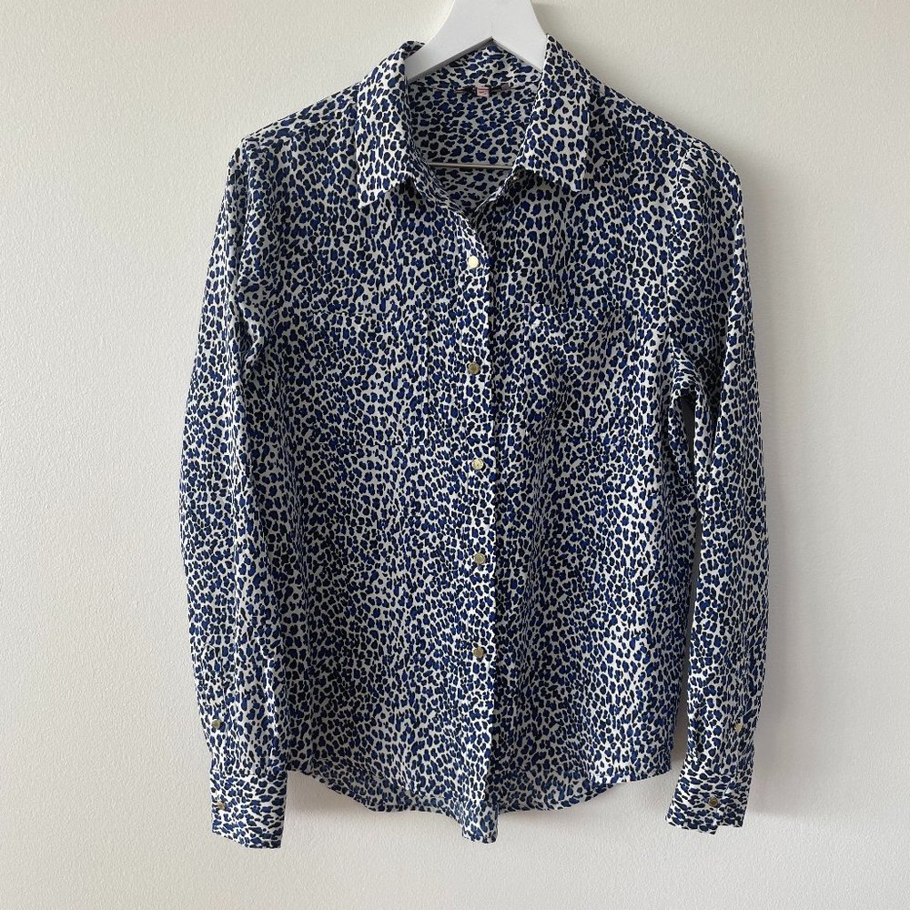 EUC Juicy Couture Leopard Print Blouse Small